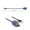 ACT modrý 1 meter LSZH S/FTP CAT6A MPTL predlžovací kábel bez aretačných západiek s RJ45 konektormi