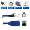 ACT modrý 1 meter LSZH S/FTP CAT6A MPTL predlžovací kábel bez aretačných západiek s RJ45 konektormi