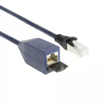 ACT modrý 7 metrov LSZH SFTP CAT6A MPTL predlžovací kábel, ochrana aretačných západiek, s RJ45 konektormi