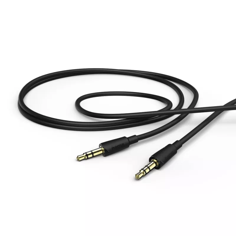 Audio kábel Hama Flexi-schlank 1,5 m 3,5 mm konektor samec na konektor samec čierny