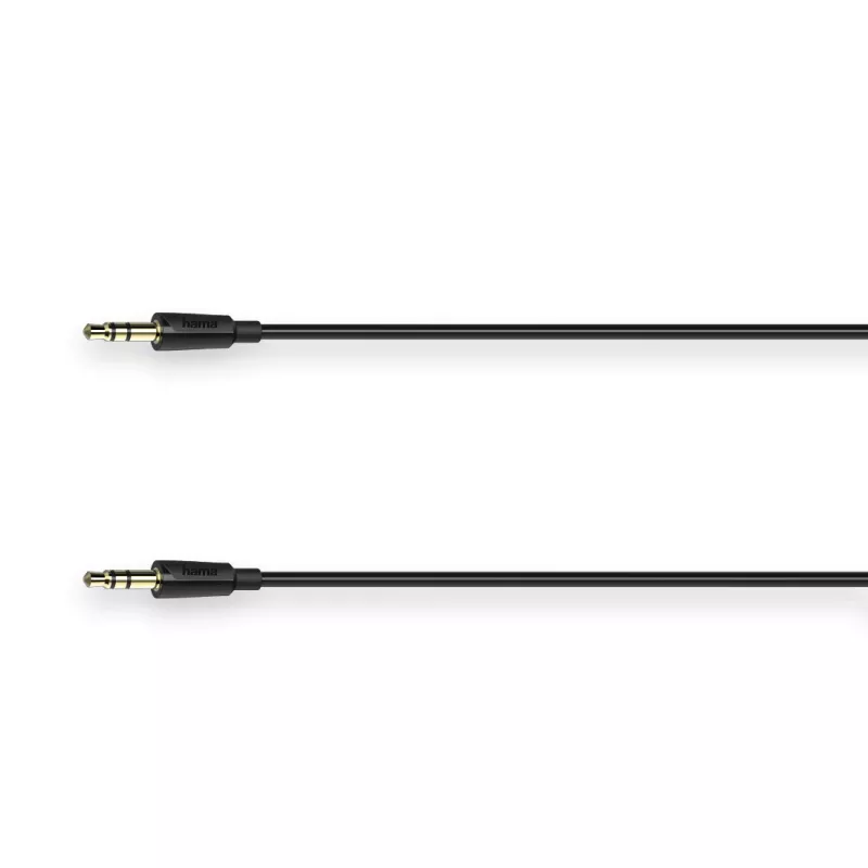 Audio kábel Hama Flexi-schlank 1,5 m 3,5 mm konektor samec na konektor samec čierny