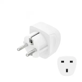 Hama 00223459 adaptér sieťovej zástrčky typ E/F Hybrid typ G (UK) biely