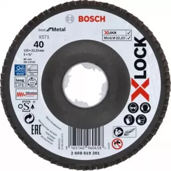 Brúsny kotúč Bosch X-LOCK X571 BEST FOR METAL oceľ