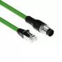 ACT Industrial 5,00 m senzorový kábel M12A 8-pólový konektor samec na RJ45 konektor samec, Ultraflex SF/UTP TPE kábel, tienený
