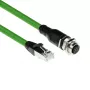 ACT Industrial 1,50 m senzorový kábel M12A 8-pólový konektor samica na RJ45 konektor samec, Ultraflex SF/UTP TPE kábel, tienený