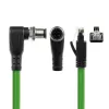 ACT Industrial 1,50 m senzorový kábel M12D 4-pin konektor samec pravouhlý na RJ45 konektor samec, Superflex Xtreme TPE kábel, tienený