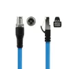 ACT Industrial 3,00 m senzorový kábel M12X 8-pólový konektor samec puzdro na RJ45, Superflex SF/UTP TPE kábel, tienený