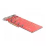 DeLOCK PCI Express x16 karta na 4 x interné NVMe M.2 Key M 110 mm Bifurcation