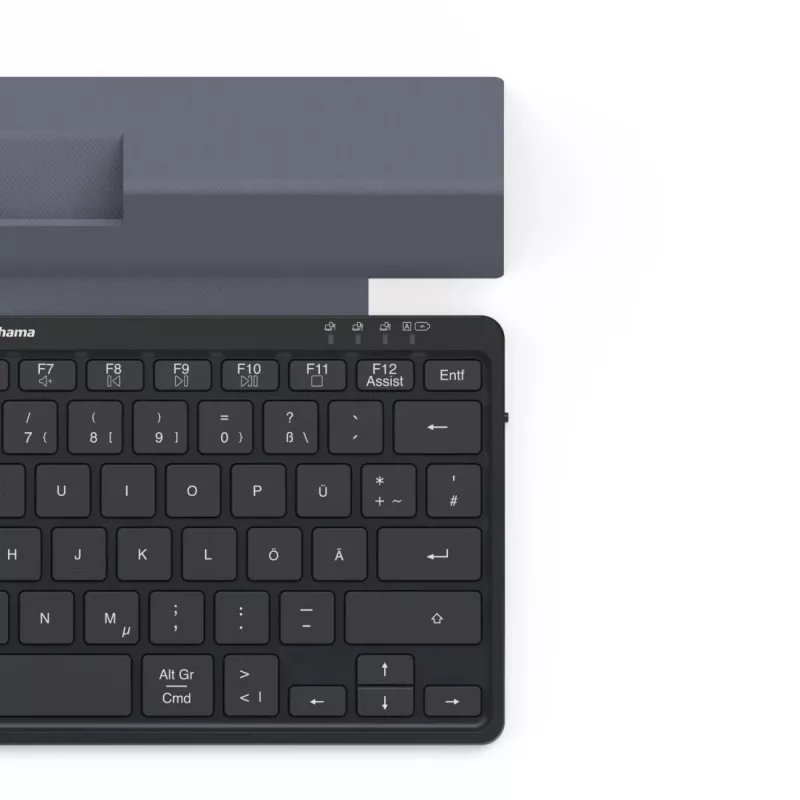 Hama Travel 600 QWERTZ German Bluetooth čierna, tmavosivá