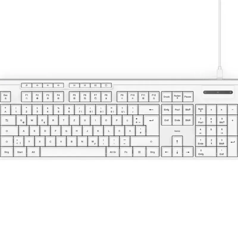 Hama CK-200 klávesnica Home/Office USB QWERTZ nemecká biela
