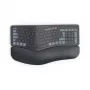 Hama WK-900 Ergo bezdrôtová delená klávesnica pre viac zariadení, LED, QWERTZ, čierna