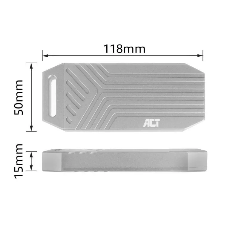 ACT USB 40 Gbit/s M.2 2280 NVMe / PCIe puzdro na SSD, bez nástrojov