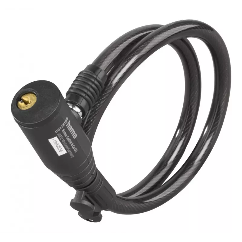 Hama 00178137 cyklistický zámok čierny 650 mm káblový zámok