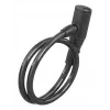 Hama 00178137 cyklistický zámok čierny 650 mm káblový zámok