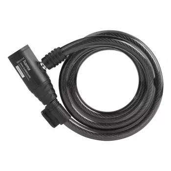Hama 00178136 cyklistický zámok čierny 1200 mm káblový zámok