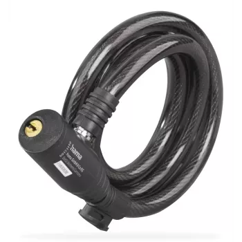 Hama 00178136 cyklistický zámok čierny 1200 mm káblový zámok