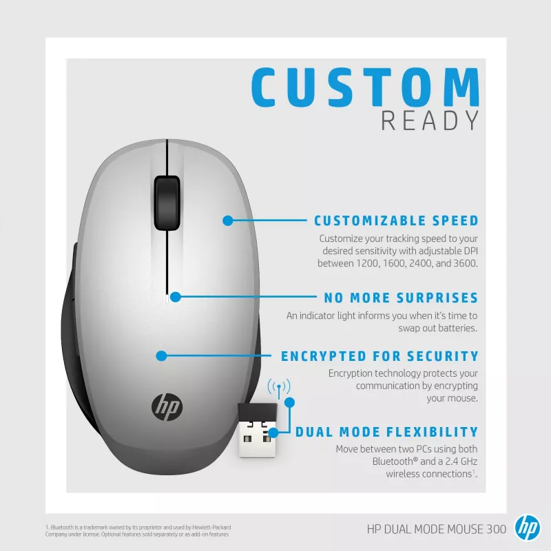 HP Dual Mode myš RF Wireless Bluetooth