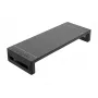 Stojan na monitor EQUIP ergonomický stojan na monitor s USB (USB-A x4, USB-C x1), voľne stojaci, 25 kg, čierny