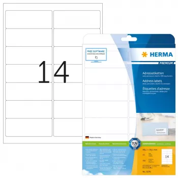 Adresné etikety Premium HERMA 5076 A4 99,1x38,1 mm