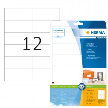 Samolepiaca etiketa do tlačiarne HERMA Labels Premium A4 97x42,3 mm