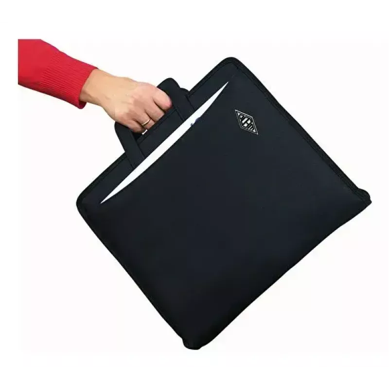 WEDO personal organizer 58 601 — dokumentová taška z plastu a polyesteru pre A4 s priehradkou na vizitky, čierna