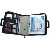 WEDO personal organizer 58 601 — dokumentová taška z plastu a polyesteru pre A4 s priehradkou na vizitky, čierna