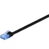 Plochý patch kábel Goobay CAT 6A U/UTP 0,5 m čierny