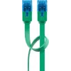Goobay CAT 6A plochý patch kábel U/UTP 1m zelený RJ-45