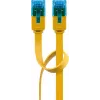 Plochý patch kábel Goobay CAT 6A U/UTP žltý 3m