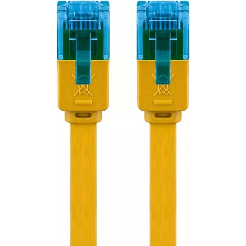Plochý patch kábel Goobay CAT 6A U/UTP žltý 3m