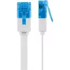 Plochý patch kábel Goobay CAT 6A U/UTP biely 3m