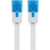 Plochý patch kábel Goobay CAT 6A U/UTP biely 3m