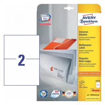 Hárky etikiet Avery Zweckform model 6176 – tlačiteľné hárky 210 × 148 mm, balenie