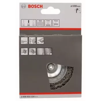 Drôtené kotúčové kefa Bosch 2 608 622 124 10 cm priemer stopky 6 mm