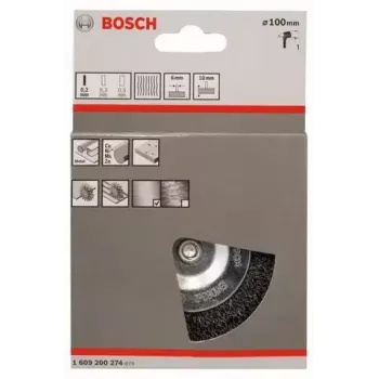 Drôtená kefa Bosch 1 609 200 274 10 cm priemer stopky 6 mm