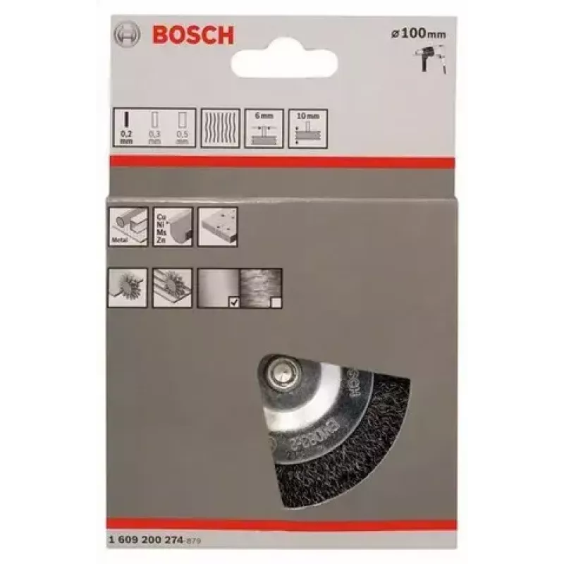 Drôtená kefa Bosch 1 609 200 274 10 cm priemer stopky 6 mm