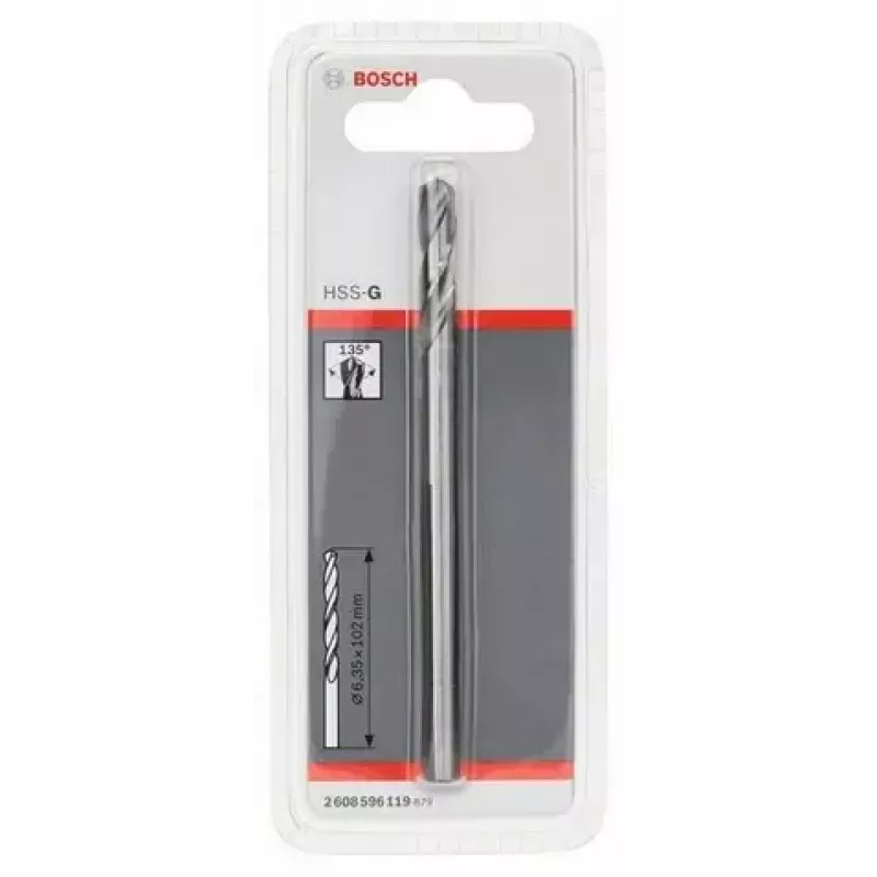Bosch HSS-G pilotný vrták 6,35 mm priemer 102 mm dĺžka