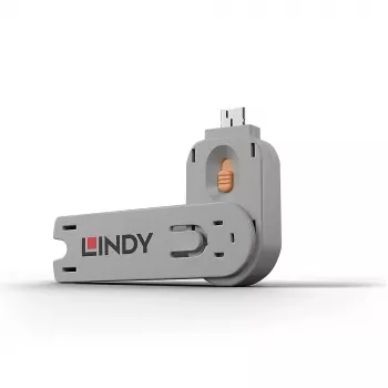 Lindy USB Type-A portblocker kľúč, oranžový