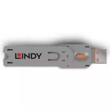Lindy USB Type-A portblocker kľúč, oranžový