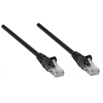 Intellinet sieťový patch kábel, Cat6, 7,5 m, čierny, meď, U/UTP, PVC, RJ45, pozlátené kontakty, bez zaistenia, pripevnená ochrana proti zlomeniu, doživotná záruka