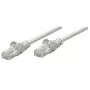 Intellinet sieťový patch kábel, Cat6, 0,25 m, sivý, CCA, U/UTP, PVC, RJ45, pozlátené kontakty, bez zaistenia, návlek proti zlomeniu, doživotná záruka