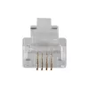 ACT RJ11 (6P/4C) modulárny konektor samec pre okrúhly kábel s lankovými vodičmi