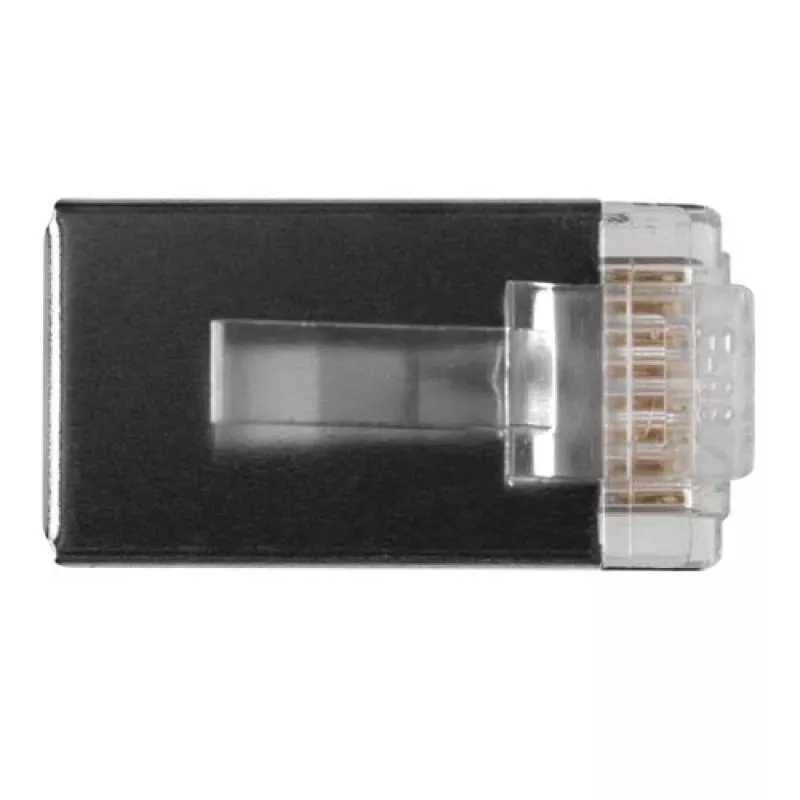 ACT RJ45 (8P/8C) tienený modulárny konektor samec pre okrúhly kábel s lankovými vodičmi