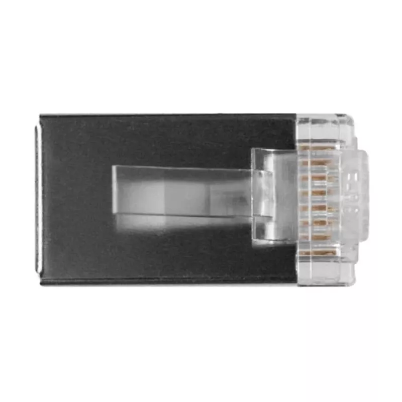 ACT RJ45 (8P/8C) tienený modulárny konektor samec pre okrúhly kábel s plnými vodičmi