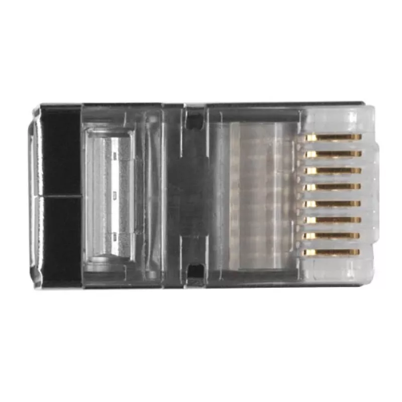 ACT RJ45 (8P/8C) CAT6 tienený modulárny konektor samec pre okrúhly kábel s plnými alebo ohybnými vodičmi