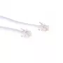 ACT biely 3 metrový plochý telefónny kábel s konektormi RJ12