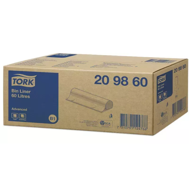 Vrecia na odpad Tork 209860 60 L zelené