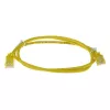 ACT žltý 10 metrov LSZH U/UTP CAT6 datacentrum Slimline patch kábel bez zaistenia s RJ45 konektormi