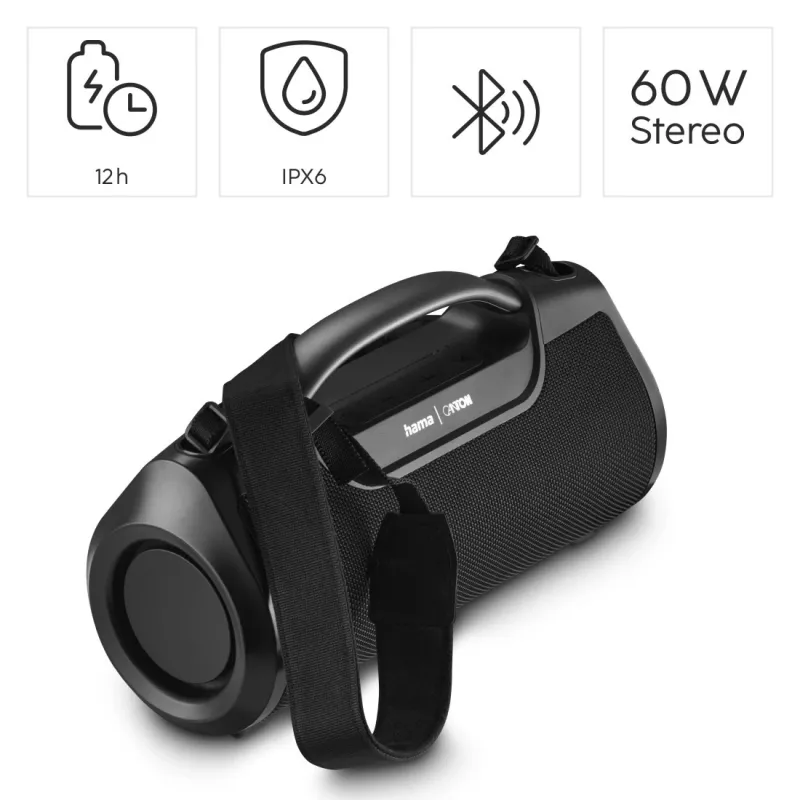 Hama Mate Pro stereo prenosný reproduktor čierny 60 W