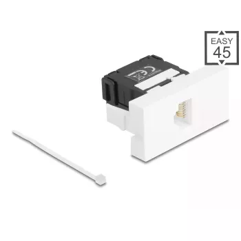 DeLOCK 90879 káblový adaptér RJ45 LSA 180° čierny biely